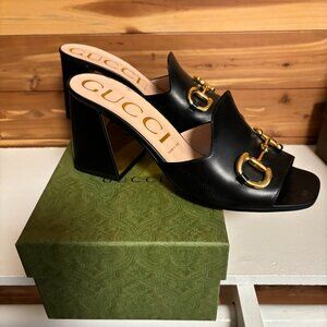 GUCCI Black NAPA Charlotte Nero Size 40